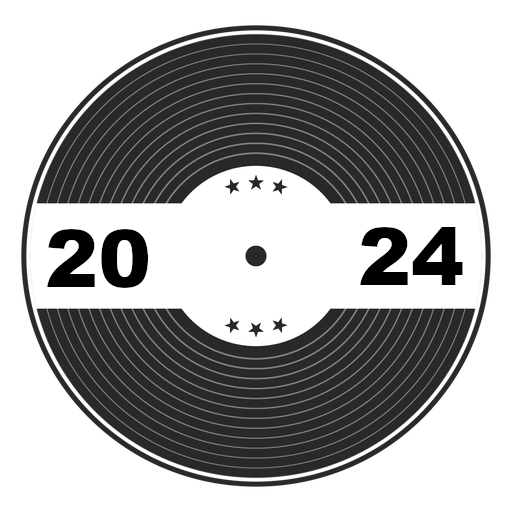 A vinyl record labelled '2024'.